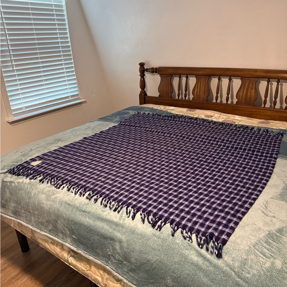 Vintage Faribo Woolen Mill Co Throw Blanket w/ fringe - Picture 10 of 11